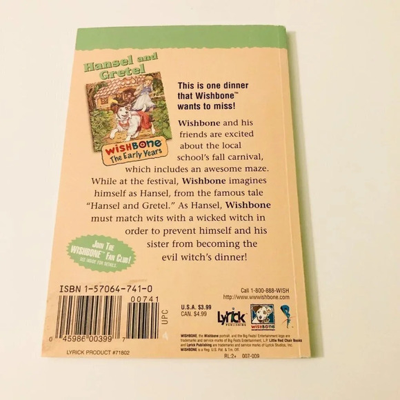 1999 Wishbone Series The Early Years Hansel and Gretel by Vivian Sathre Book - Picture 15 of 16